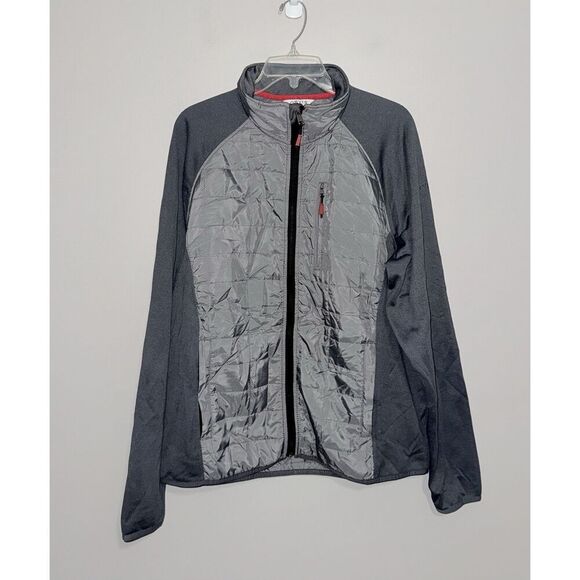 Orvis Mens Quilted Jacket Full Zip Outdoor Lightweight Gray Casual Large Hiking - Picture 15 of 16